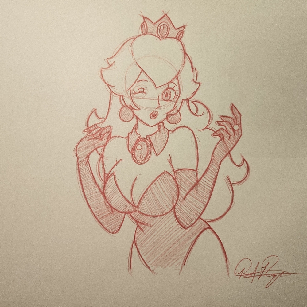 Nintendo Princess Peach Super Mario Bros. Drawing/Sketch Art